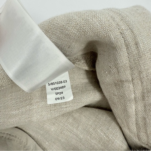 Athleta Retreat Linen High Rise Wide Leg Pant in Natural Undyed Size 3X NEW - Picture 6 of 13